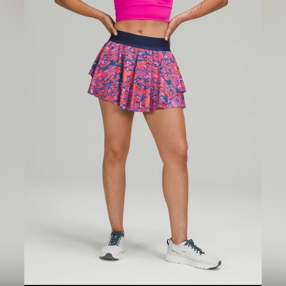 Lululemon Court Rival High-Rise Tennis Skirt Chroma Clash